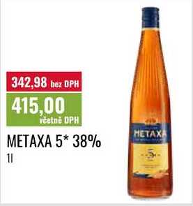 METAXA 5* 38% 1l