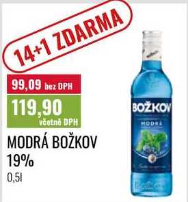 MODRÁ BOŽKOV 19% 0,5l