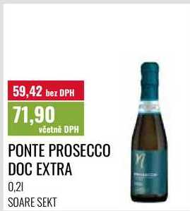 PONTE PROSECCO DOC EXTRA, 0,21 SOARE SEKT