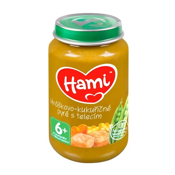 Hami Hráškovo-kukuřičné pyré s telecím 6m+