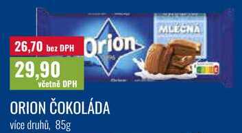 ORION ČOKOLÁDA, více druhů, 85g