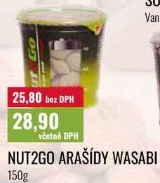 NUT2GO ARAŠÍDY WASABI, 150g