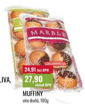 MUFFINY, více druhů, 180g
