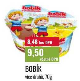 BOBÍK, více druhů, 70g 