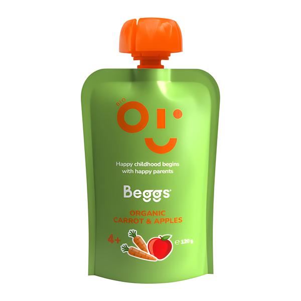 Beggs BIO Mrkev a jablka Zeleninovo-ovocný příkrm