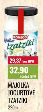 MAJOLKA JOGURTOVÉ TZATZIKI, 220ml 