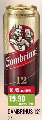 GAMBRINUS 12º 0,5l