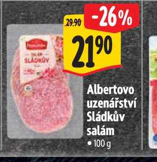 Albertovo uzenářství Sládkův salám 100 g