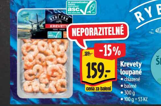 Krevety loupané 300 g