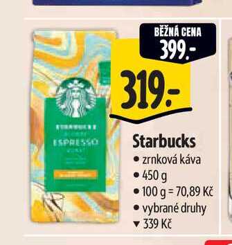 Starbucks zrnková káva 450 g