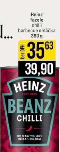 Heinz fazole chilli barbecue omáčka 390 g