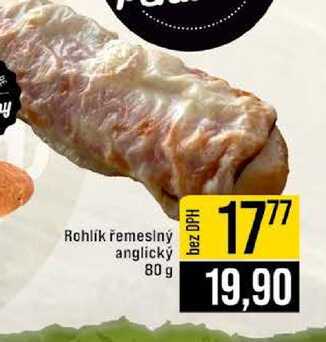 Rohlík řemeslný anglický 80 g