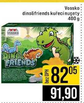 Vossko dino&friends kuřeci nugety 400 g