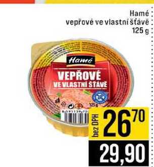 Hamé vepřové ve vlastní šťávě 125 g
