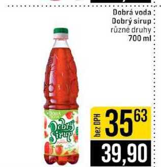 Dobrá voda Dobrý sirup různé druhy 700 ml