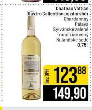 Chateau Valtice Gastro Collection pozdní sběr Chardonnay Pálava Sylvánské zelené Tramín červený Rulandské šedé 0,75l