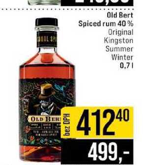 Old Bert Spiced rum 40% Original Kingston Summer Winter 0,7l