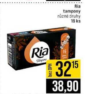 Ria tampony různé druhy 16 ks