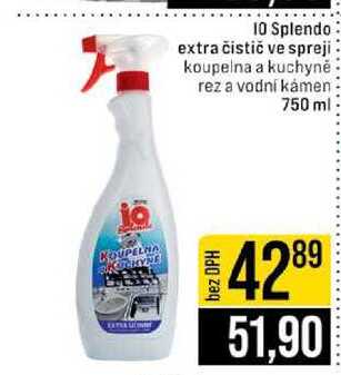 10 Splendo extra čistič ve spreji koupelna a kuchyně rez a vodní kámen 750 ml