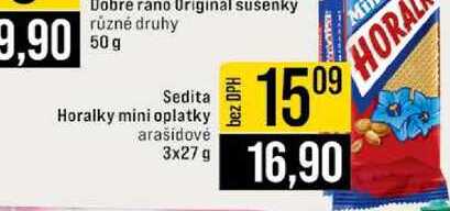 Sedita Horalky mini oplatky arašídovė 3x27 g
