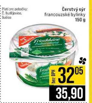 Čerstvý sýr francouzské bylinky 150 g