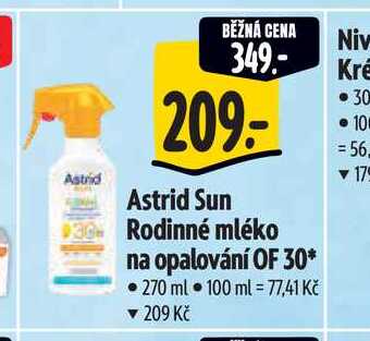 Astrid Sun Rodinné mléko na opalování OF 30 270 ml