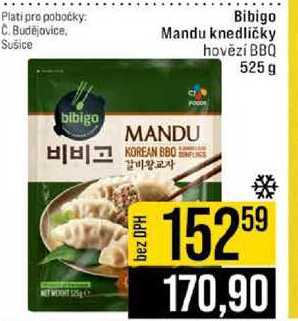 Bibigo Mandu knedličky hovězí BBQ 525 g 