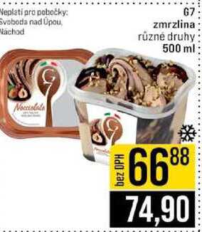 G7 zmrzlina různé druhy 500 ml