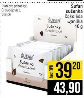 Sufan sušenka čokoláda vanilka 40 g 