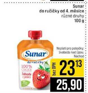 Sunar do ručičky od 4. měsíce různé druhy 100 g