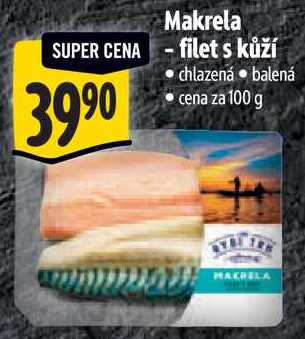 Makrela - filet s kůží, cena za 100 g