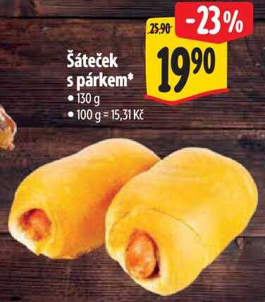Šáteček s párkem, 130 g 