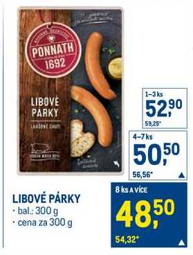 LIBOVÉ PÁRKY 300 g
