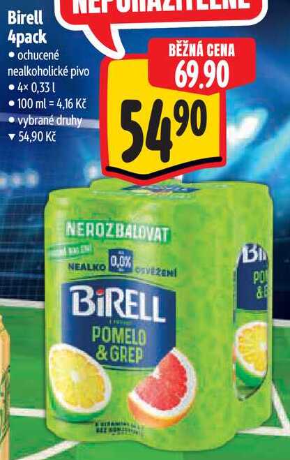 Birell 4pack, 4x 0,33 l