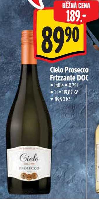 Cielo Prosecco Frizzante DOC, 0,75 l
