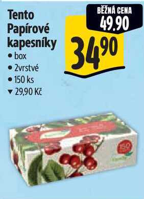 Tento Papírové kapesníky, 150 ks