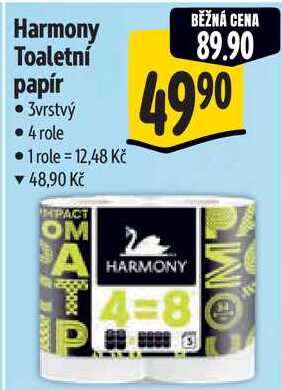 Harmony Toaletní papír, 4 role