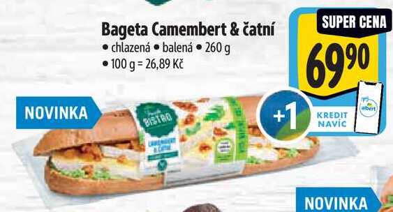 Bageta Camembert & čatní, 260 g