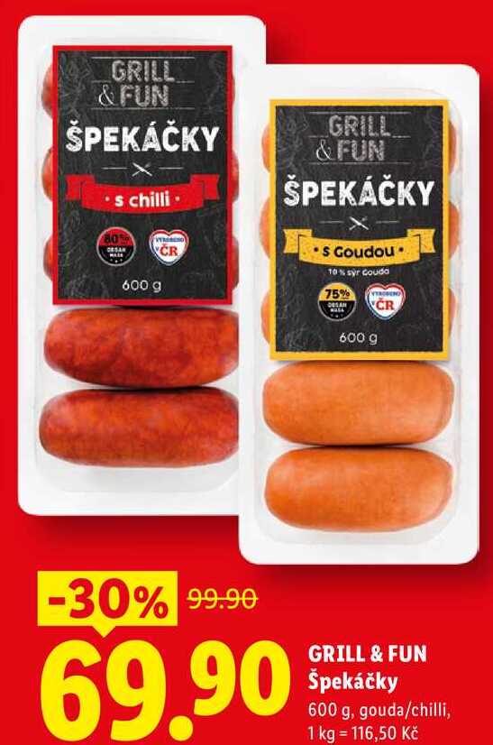 GRILL & FUN Špekáčky, 600 g