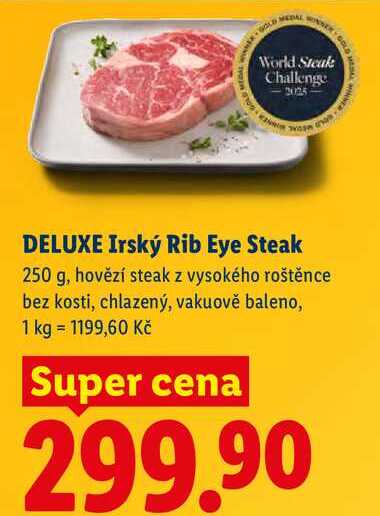 DELUXE Irský Rib Eye Steak, 250 g