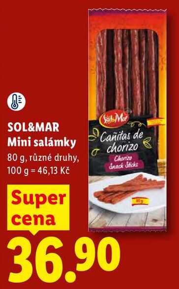 SOL&MAR Mini salámky, 80 g