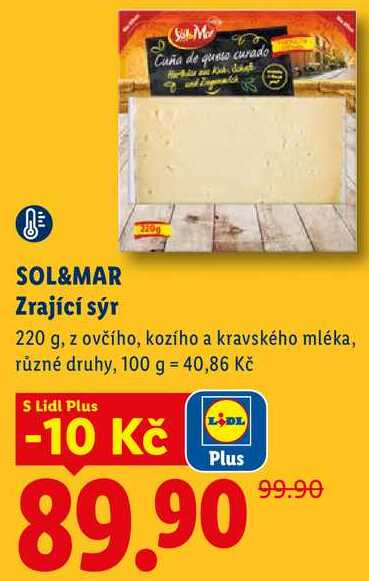 SOL&MAR Zrající sýr, 220 g