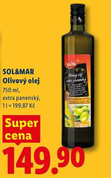 SOL&MAR Olivový olej, 750 ml