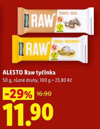 ALESTO Raw tyčinka, 50 g