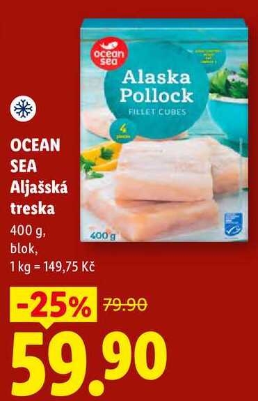 OCEAN SEA Aljašská treska, 400 g