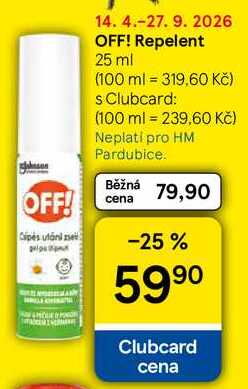 OFF! Repelent, 25 ml  