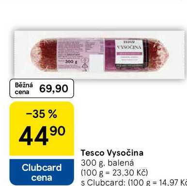 Tesco Vysočina, 300 g, balená
