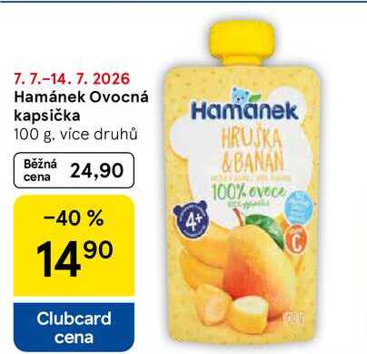 Hamánek Ovocná kapsička, 100 g