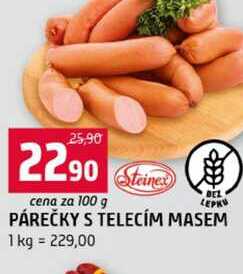 PÁREČKY S TELECÍM MASEM 100g