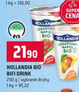 HOLLANDIA BIO BIFI DRINK 230 g vybrané druhy